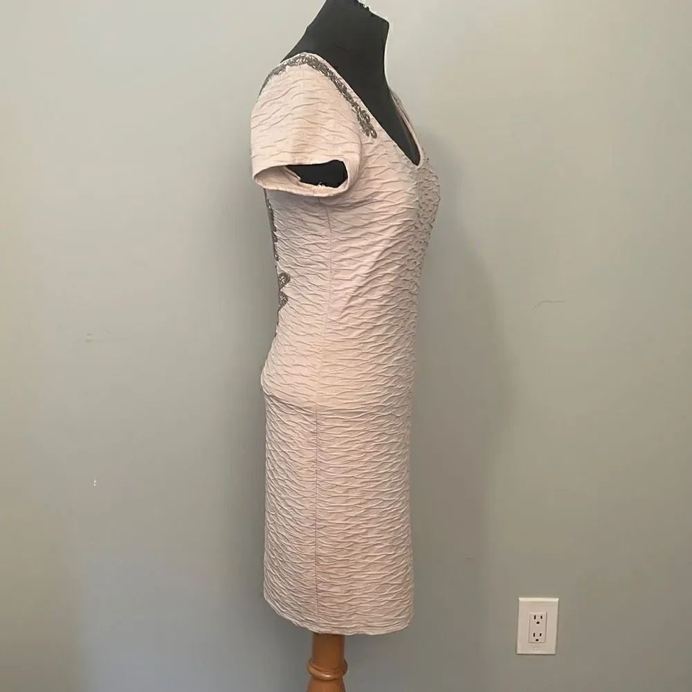 Free People Bringing Sexy Back Women's Cream Beaded Open Back Dress - Picture 3 of 9